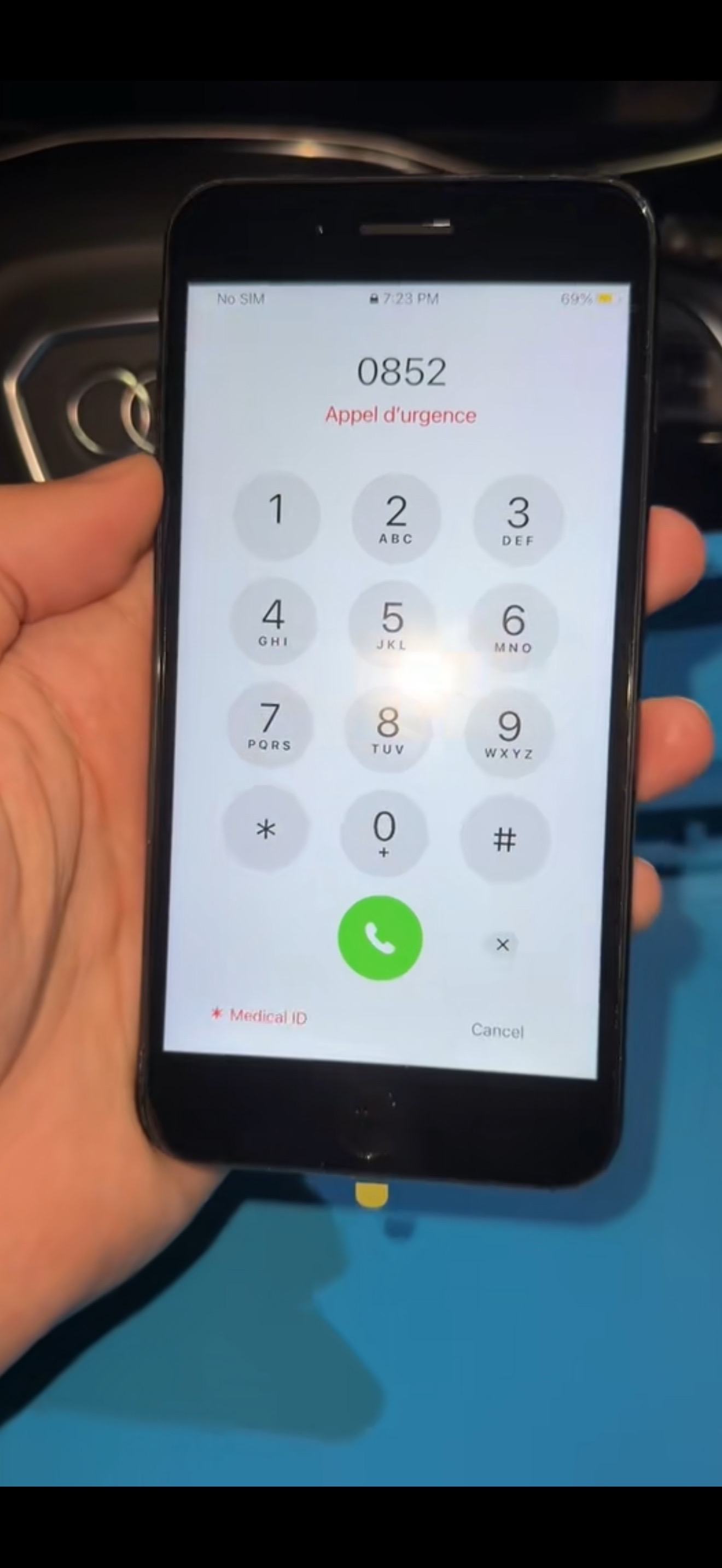 After repair: older iPhone screen restored and working normally